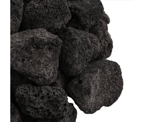 vidaXL vulkāniskie ieži, 10 kg, melni, 3-5 cm