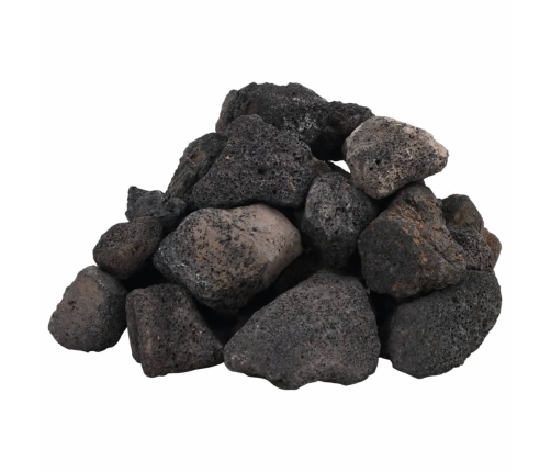 vidaXL vulkāniskie ieži, 10 kg, melni, 5-8 cm