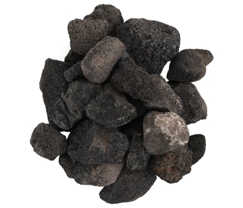 vidaXL vulkāniskie ieži, 10 kg, melni, 5-8 cm