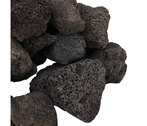 vidaXL vulkāniskie ieži, 10 kg, melni, 5-8 cm