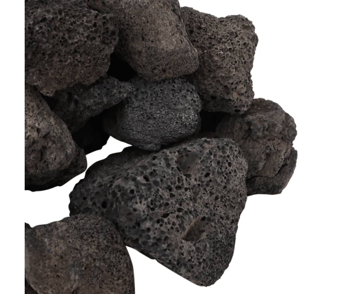 vidaXL vulkāniskie ieži, 25 kg, melni, 5-8 cm