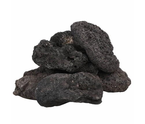 vidaXL vulkāniskie ieži, 10 kg, melni, 10-30 cm