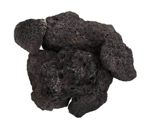 vidaXL vulkāniskie ieži, 10 kg, melni, 10-30 cm