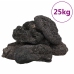 vidaXL vulkāniskie ieži, 25 kg, melni, 10-30 cm
