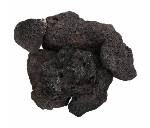 vidaXL vulkāniskie ieži, 25 kg, melni, 10-30 cm