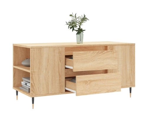 vidaXL kafijas galdiņš, ozola krāsa, 102x44,5x50 cm, inženierijas koks