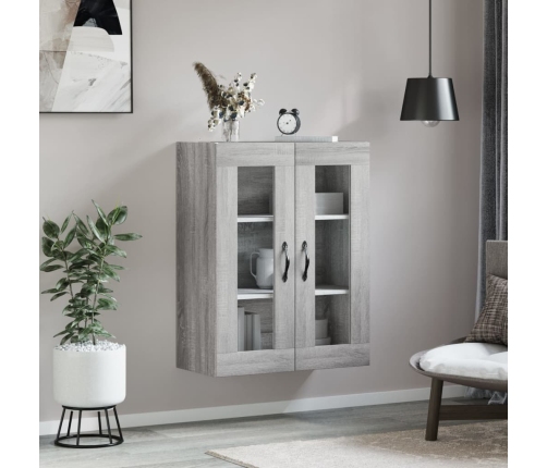 vidaXL sienas skapītis, 69,5x34x90 cm, inženierijas koks, pelēks koks