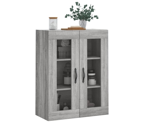 vidaXL sienas skapītis, 69,5x34x90 cm, inženierijas koks, pelēks koks