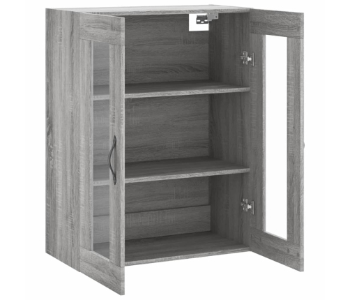 vidaXL sienas skapītis, 69,5x34x90 cm, inženierijas koks, pelēks koks