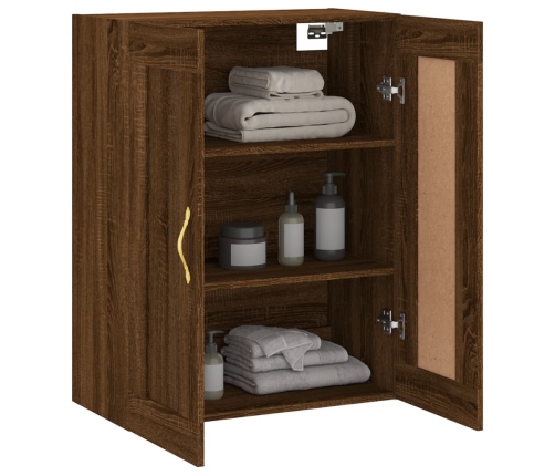 vidaXL sienas skapītis, 69,5x34x90 cm, inženierijas koks, brūna koka