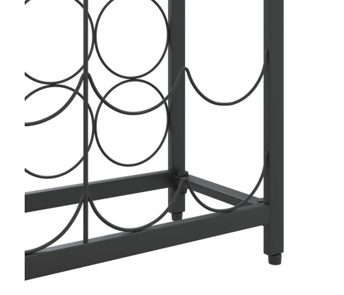 vidaXL vīna pudeļu plaukts 45 pudelēm, 54x18x100 cm, melna dzelzs