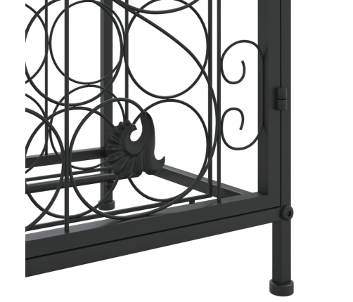 vidaXL vīna pudeļu plaukts 33 pudelēm, 45x36x100 cm, melna dzelzs