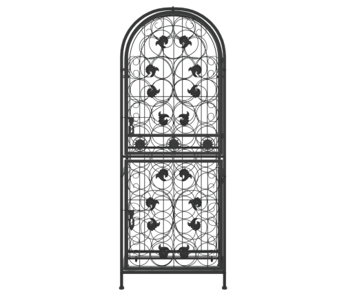 vidaXL vīna pudeļu plaukts 41 pudelei, 45x36x120 cm, kalta dzelzs