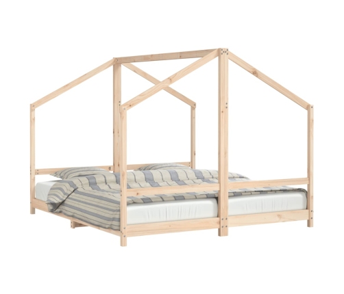 Bērnu Gultas Rāmis, 2X(90X200) Cm, Priedes Masīvkoks Vidaxl