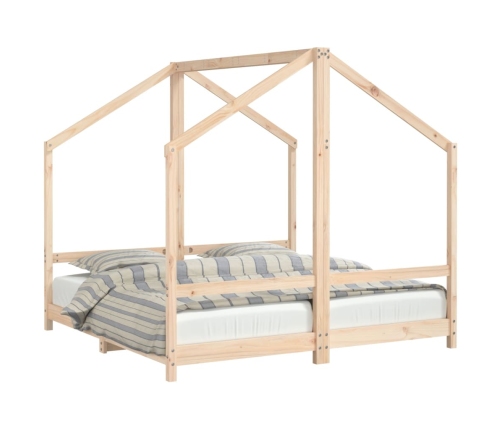 Bērnu Gultas Rāmis, 2X(80X160) Cm, Priedes Masīvkoks Vidaxl