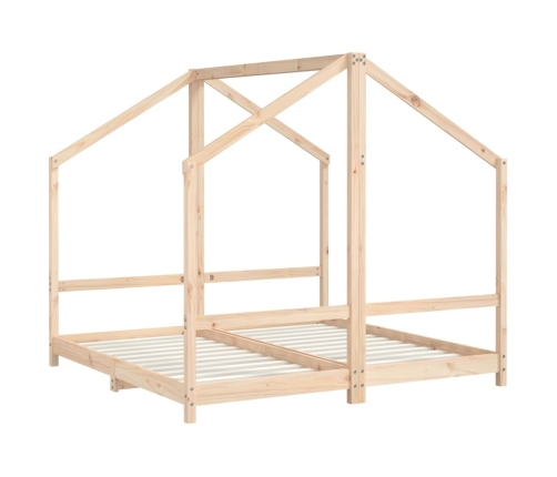 Bērnu Gultas Rāmis, 2X(80X160) Cm, Priedes Masīvkoks Vidaxl