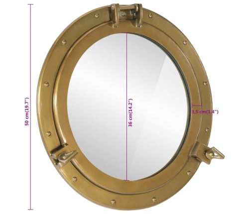 Iluminators Sienas Spogulis, Ø50 Cm, Alumīnijs Un Stikls Vidaxl