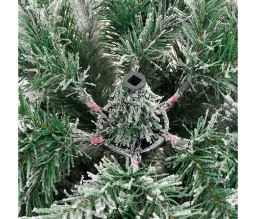 vidaXL mākslīgā Ziemassvētku egle ar sniegu, 150 cm