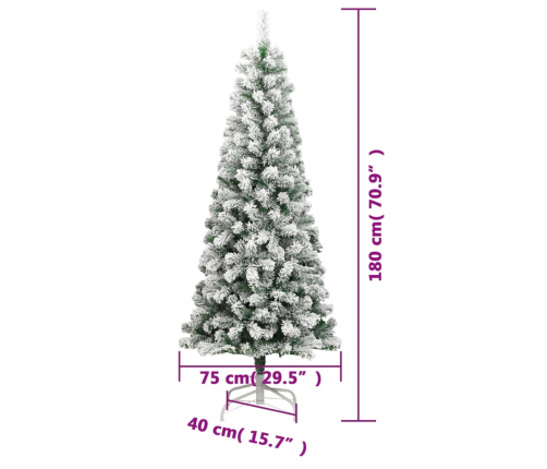 Mākslīgā Ziemassvētku Egle Ar Sniegu, 180 Cm Vidaxl