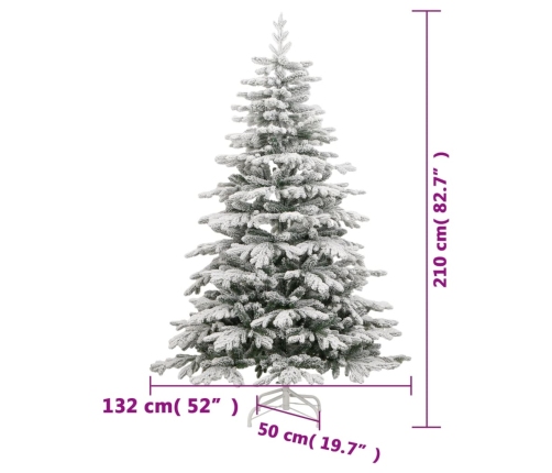 Mākslīgā Ziemassvētku Egle Ar Sniegu, 210 Cm Vidaxl