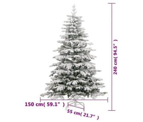 Mākslīgā Ziemassvētku Egle Ar Sniegu, 240 Cm Vidaxl