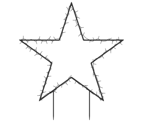 Ziemassvētku Gaismas Dekors, Zvaigznes Forma, 80 Led, 60 Cm Vidaxl