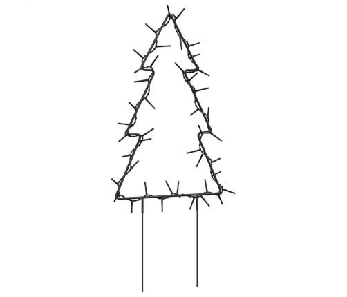 vidaXL Ziemassvētku gaismas dekori, egles forma, 3 gab., 50 LED, 30 cm