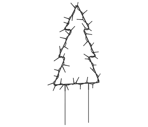 vidaXL Ziemassvētku gaismas dekori, egles forma, 3 gab., 50 LED, 30 cm