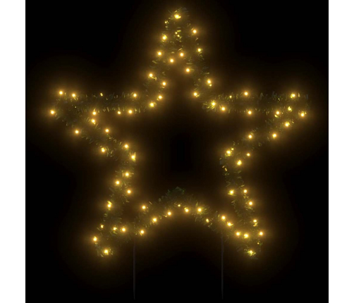 vidaXL Ziemassvētku gaismas dekors, zvaigznes forma, 80 LED, 60 cm