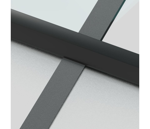 vidaXL iekšdurvis, 93x201,5 cm, melnas, rūdīts stikls un alumīnijs