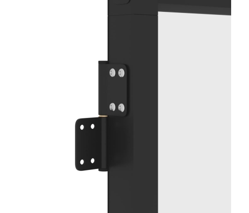 vidaXL iekšdurvis, 93x201,5 cm, melnas, rūdīts stikls un alumīnijs