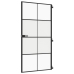 vidaXL iekšdurvis, 102,5x201,5 cm, melnas, rūdīts stikls un alumīnijs