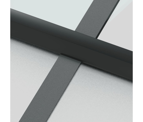 vidaXL iekšdurvis, 102,5x201,5 cm, melnas, rūdīts stikls un alumīnijs