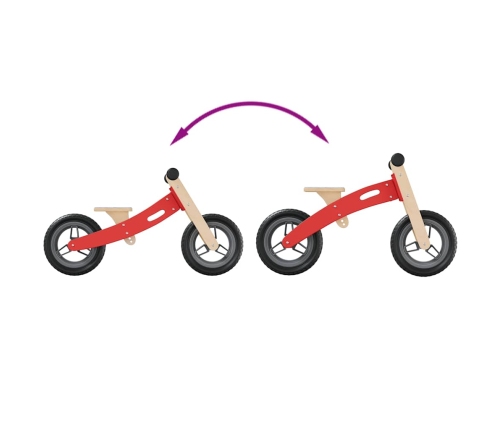 vidaXL bērnu līdzsvara ritenis, sarkans