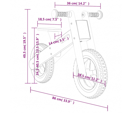 Līdzsvara Ritenis Bērniem, Oranžs Ar Apdruku Vidaxl