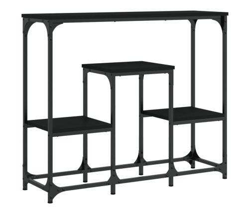 vidaXL konsoles galdiņš, melns, 89,5x28x76 cm, inženierijas koks