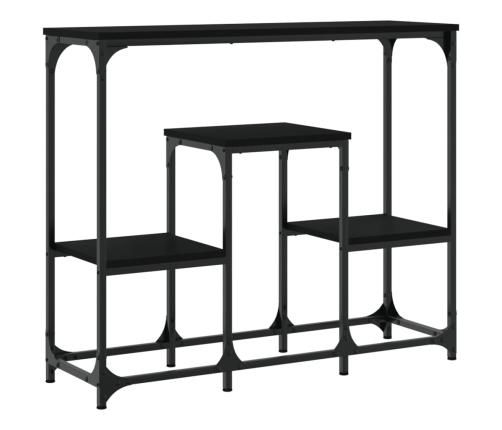 vidaXL konsoles galdiņš, melns, 89,5x28x76 cm, inženierijas koks