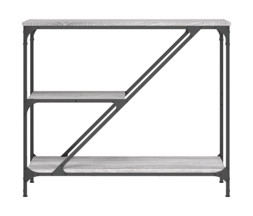 vidaXL konsoles galdiņš, pelēcīgs, 88,5x30x75 cm, inženierijas koks