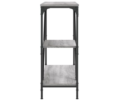 vidaXL konsoles galdiņš, pelēcīgs, 88,5x30x75 cm, inženierijas koks