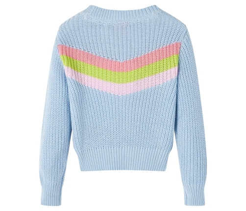 Bērnu džemperis, adīts, zils, 140