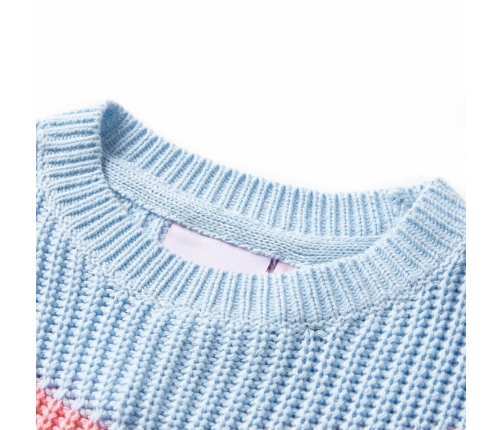 Bērnu džemperis, adīts, zils, 140