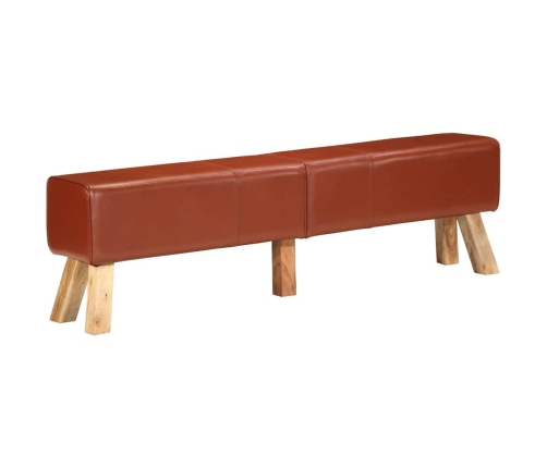 vidaXL vingrošanas buks, 160 cm, brūna dabīgā āda