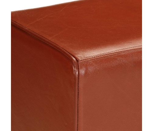 vidaXL vingrošanas buks, 160 cm, brūna dabīgā āda