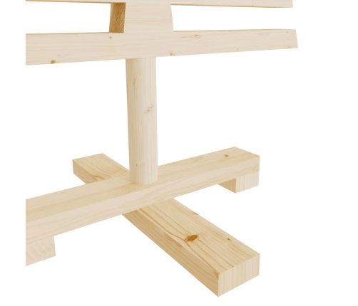 vidaXL koka Ziemassvētku eglīte dekorēšanai, 90 cm, priedes masīvkoks