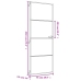 vidaXL iekšdurvis, 76x201,5 cm, zelta krāsā, rūdīts stikls, alumīnijs