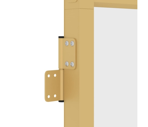 vidaXL iekšdurvis, 76x201,5 cm, zelta krāsā, rūdīts stikls, alumīnijs