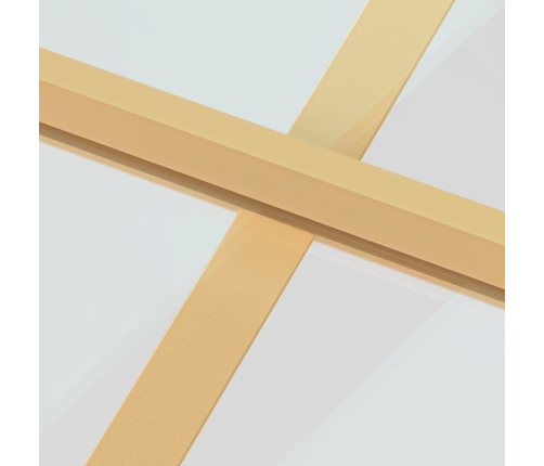 vidaXL iekšdurvis, 76x201,5 cm, zelta krāsā, rūdīts stikls, alumīnijs