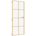 vidaXL iekšdurvis, 83x201,5 cm, zelta krāsā, rūdīts stikls, alumīnijs