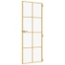 vidaXL iekšdurvis, 83x201,5 cm, zelta krāsā, rūdīts stikls, alumīnijs