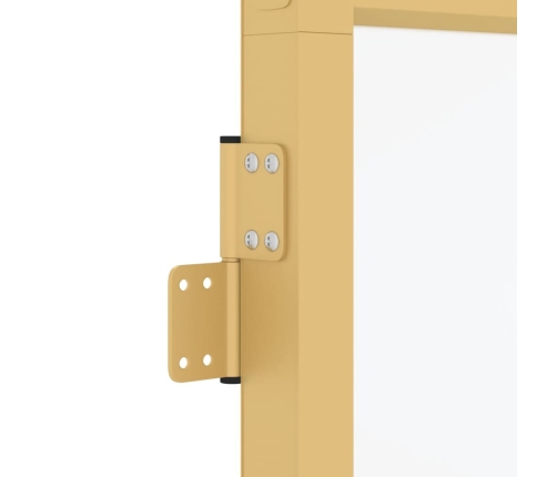 vidaXL iekšdurvis, 83x201,5 cm, zelta krāsā, rūdīts stikls, alumīnijs
